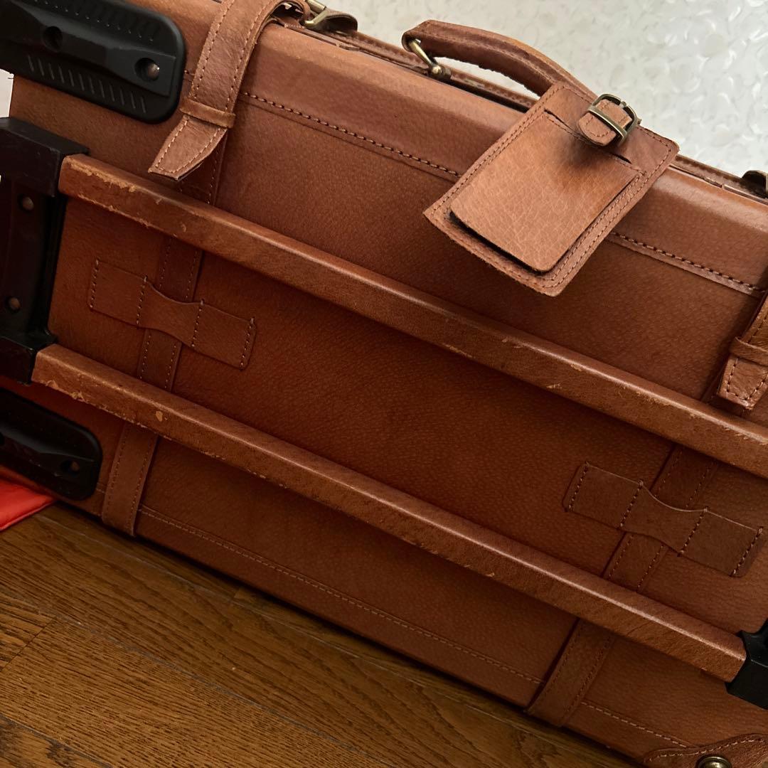 EURASIAキャリーケース 本革 ヴィンテージ カバー付き