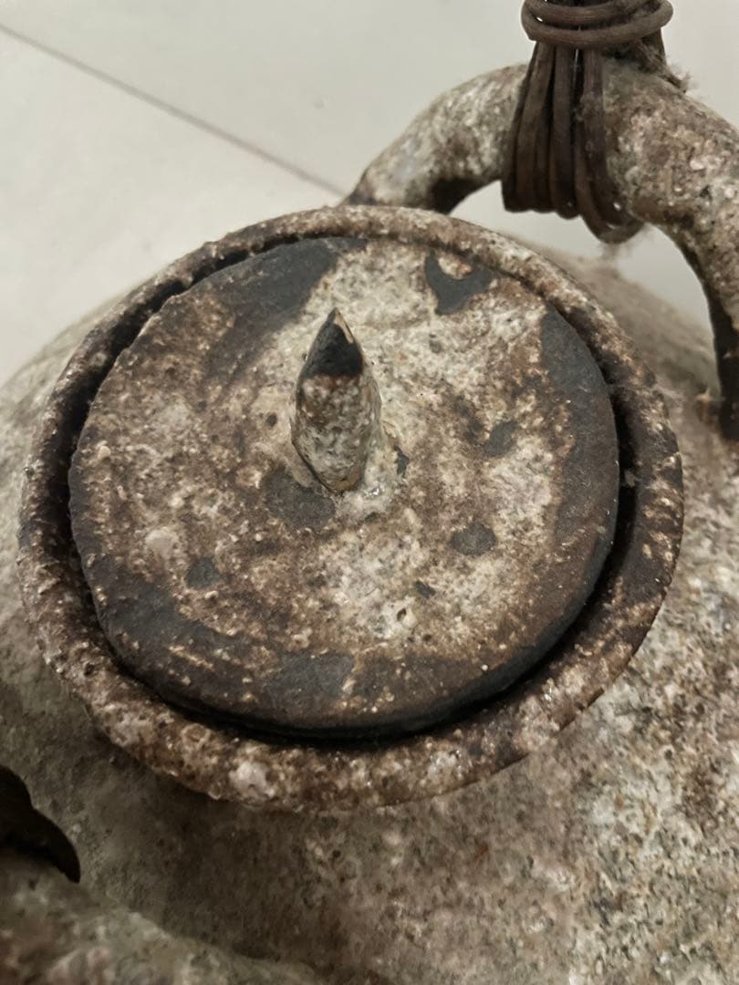 アンティーク　信楽焼の大型土瓶　直径25cm