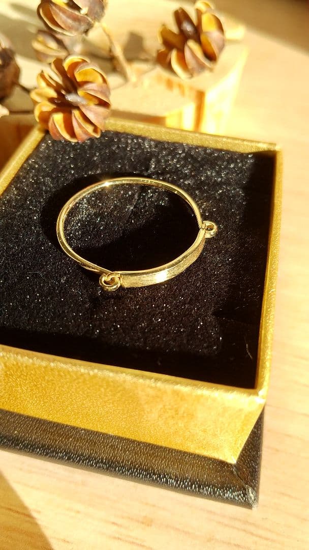 ⭐️ete K18⭐️ 細身クラフトリング 15号⭐️