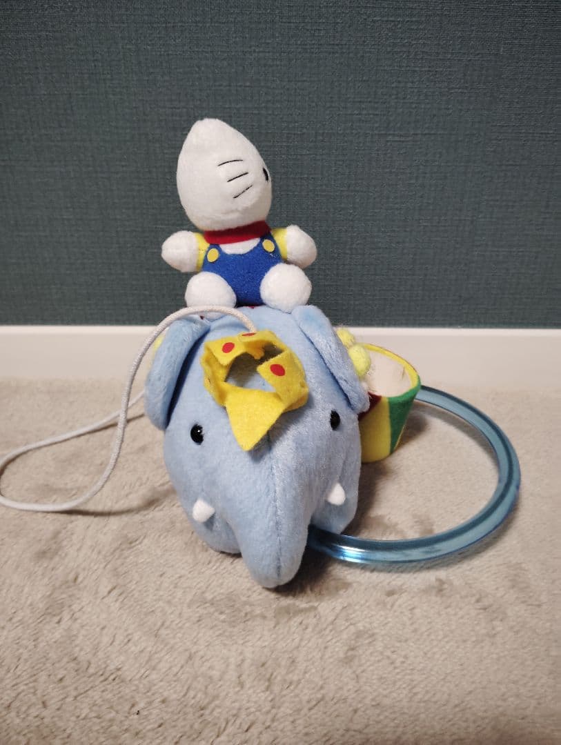 激レア　ぞう　キティ　ぬいぐるみ　タオルハンガー　サーカス　象に乗ったキティ