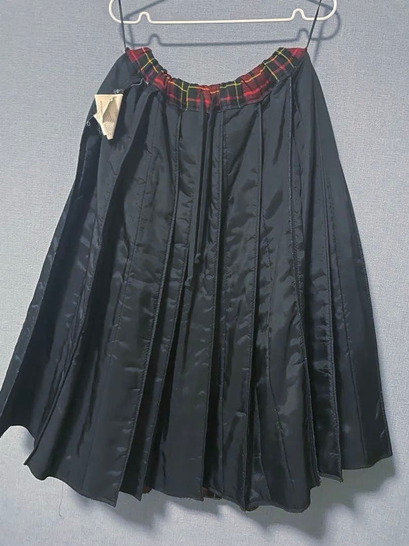 コムデギャルソン 中わた入り チェック プリーツスカート