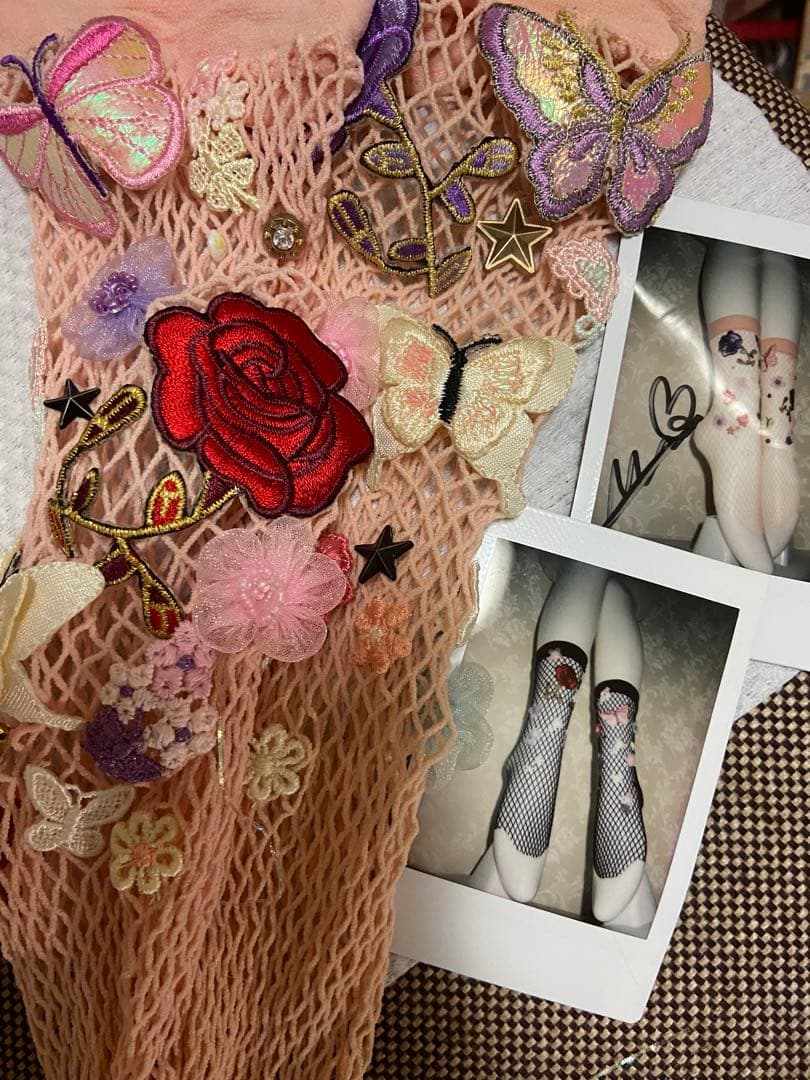 北出菜奈本人ハンドメイド　サイン入り　網タイツ