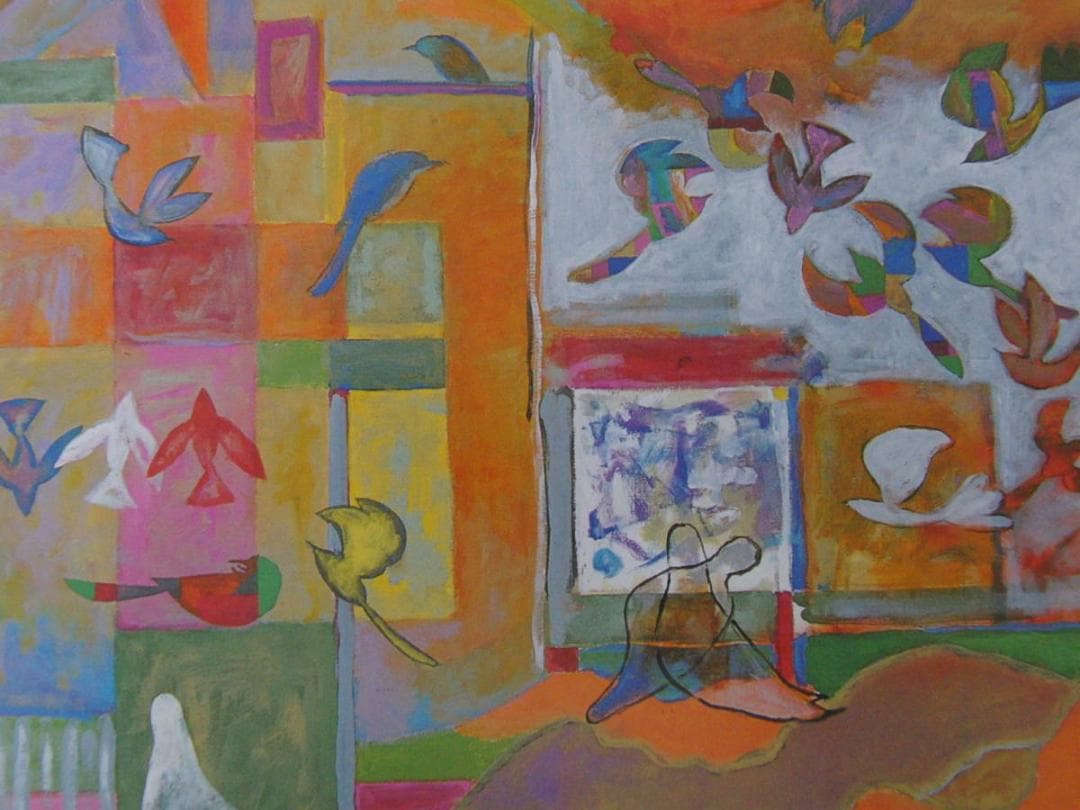 根岸正、【春のラプソディー〈小鳥たち〉】、希少な額装用画集より