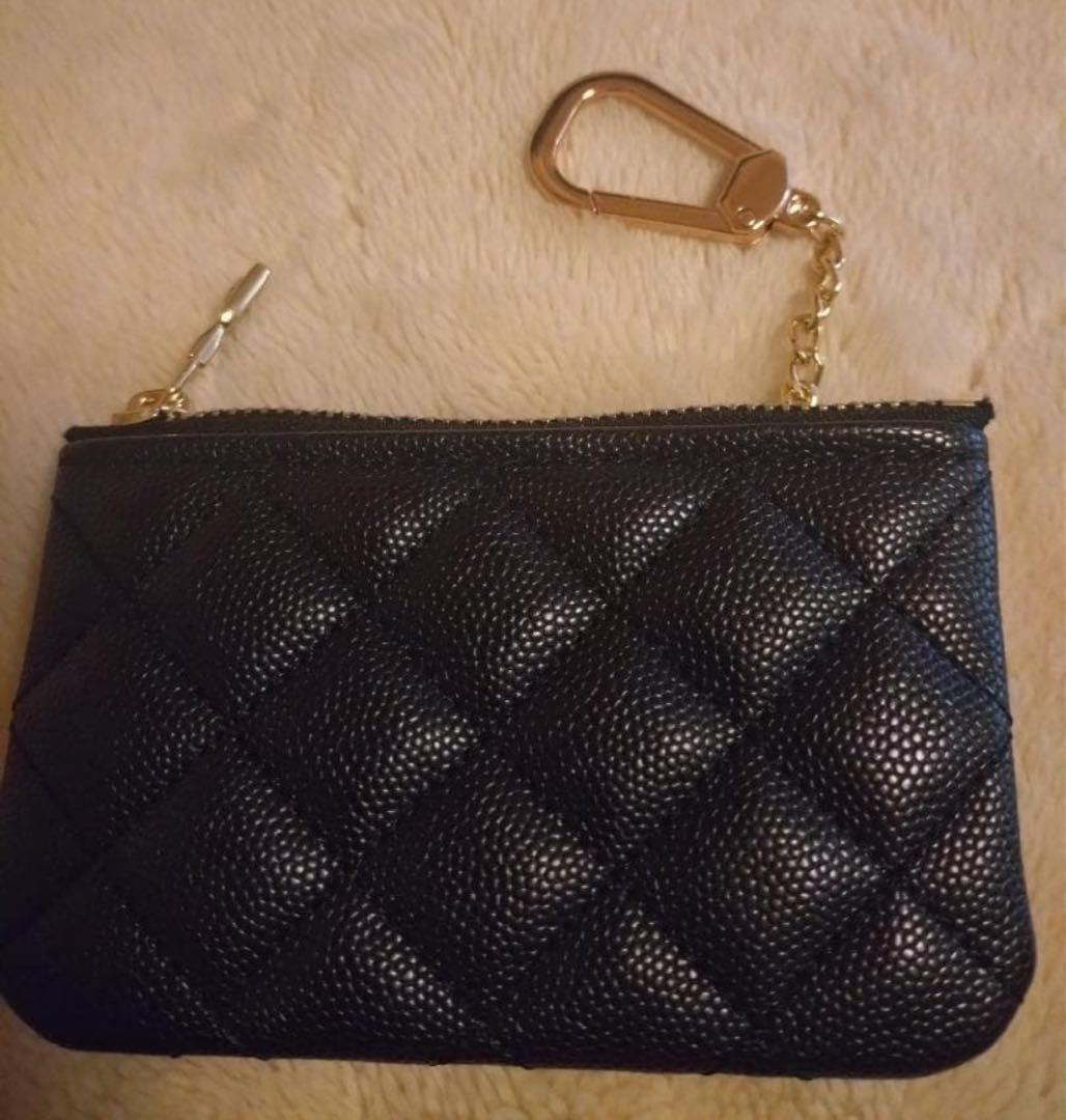 新品未使用　CHANEL ブラックレザー ケース、キーケース　ノベルティ