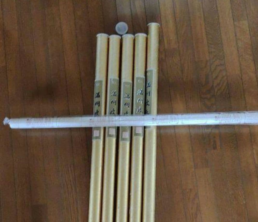 書道水墨画用精品　旧蔵1980年代北京栄宝斎販売した古紙超大型温州皮紙5本セット