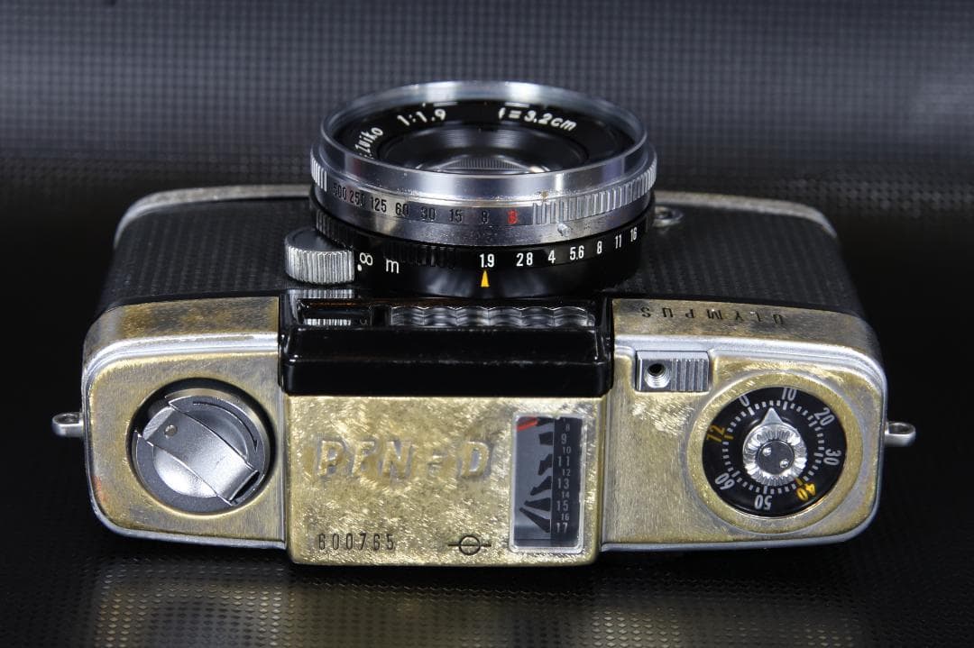 OH済 OLYMPUS PEN D F1.9 露出計OK 真鍮調カスタム