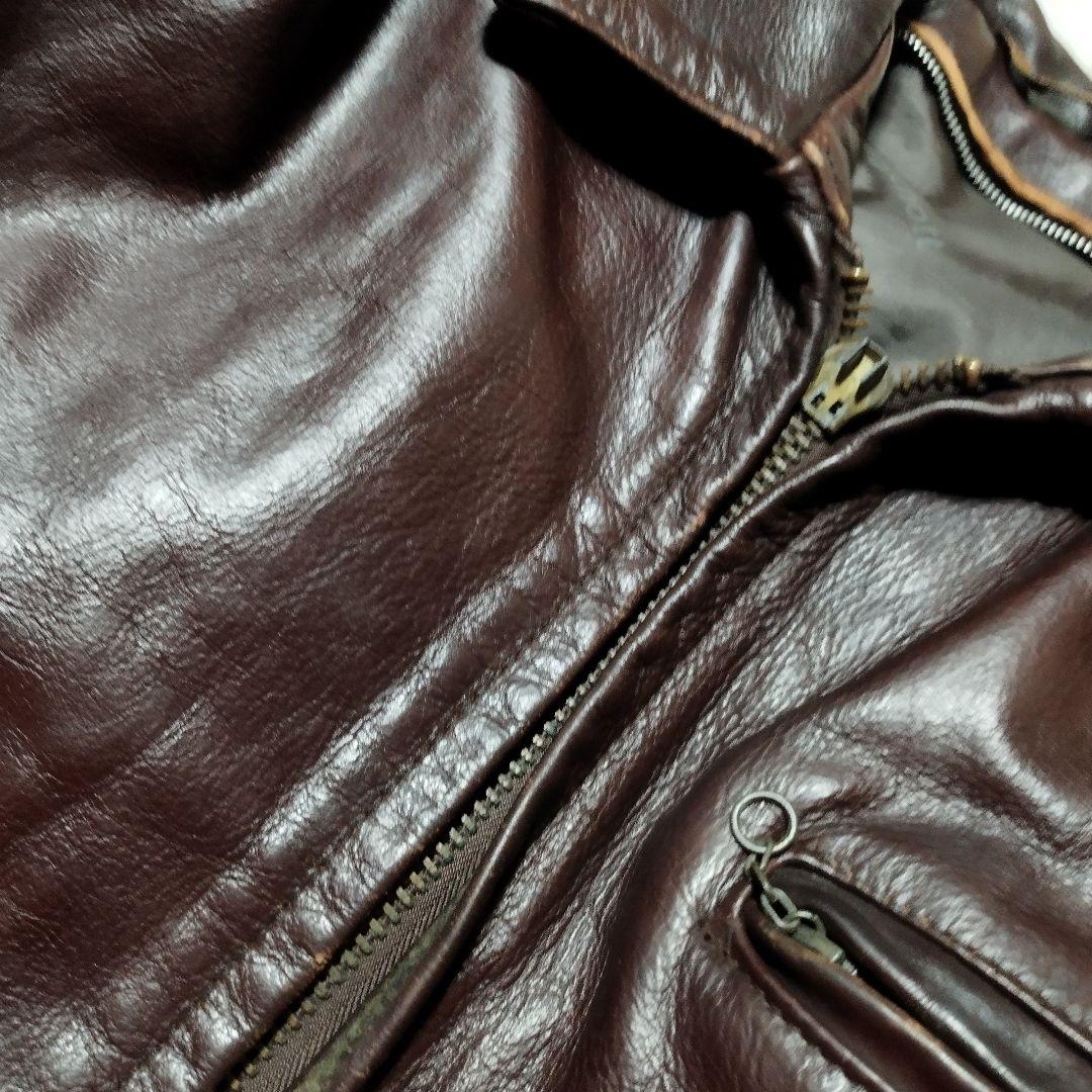 ライナー欠品　ダメージ多　Schott シングルライダース ATV101 茶40