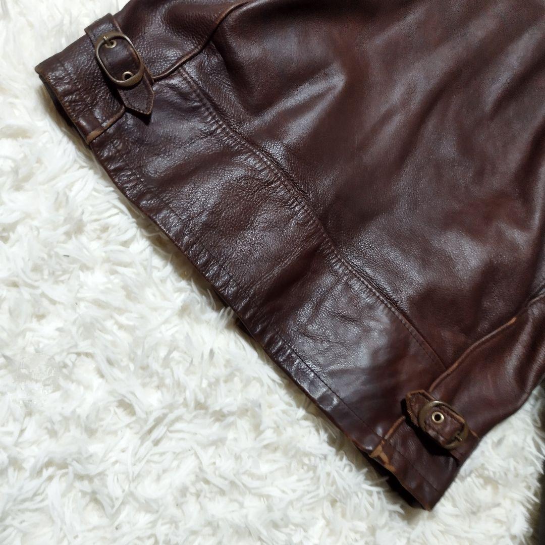 ライナー欠品　ダメージ多　Schott シングルライダース ATV101 茶40