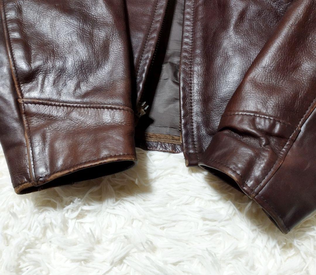 ライナー欠品　ダメージ多　Schott シングルライダース ATV101 茶40