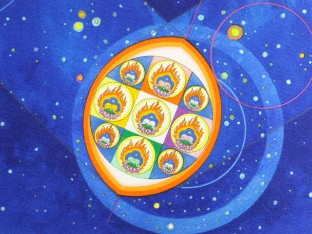 前田常作　直筆サイン『散華 マンダラ』リトグラフ 2000年 0611T