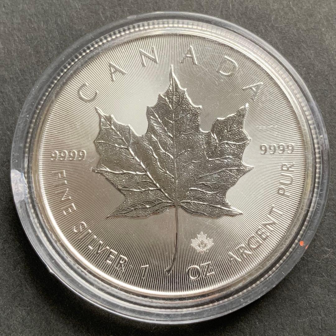 【純銀】2021 メープル　銀貨 1オンス　ケース付