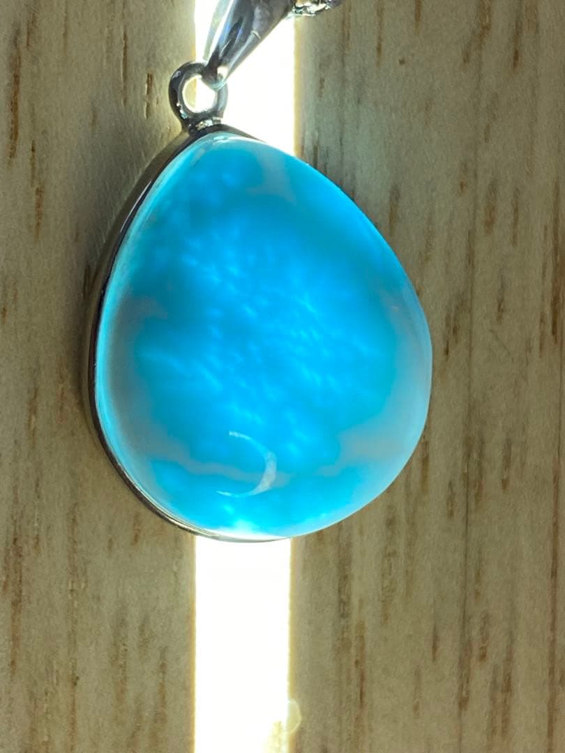 ラリマー　s925シルバー 天然石　パワーストーン　ペンダントトップ　雫