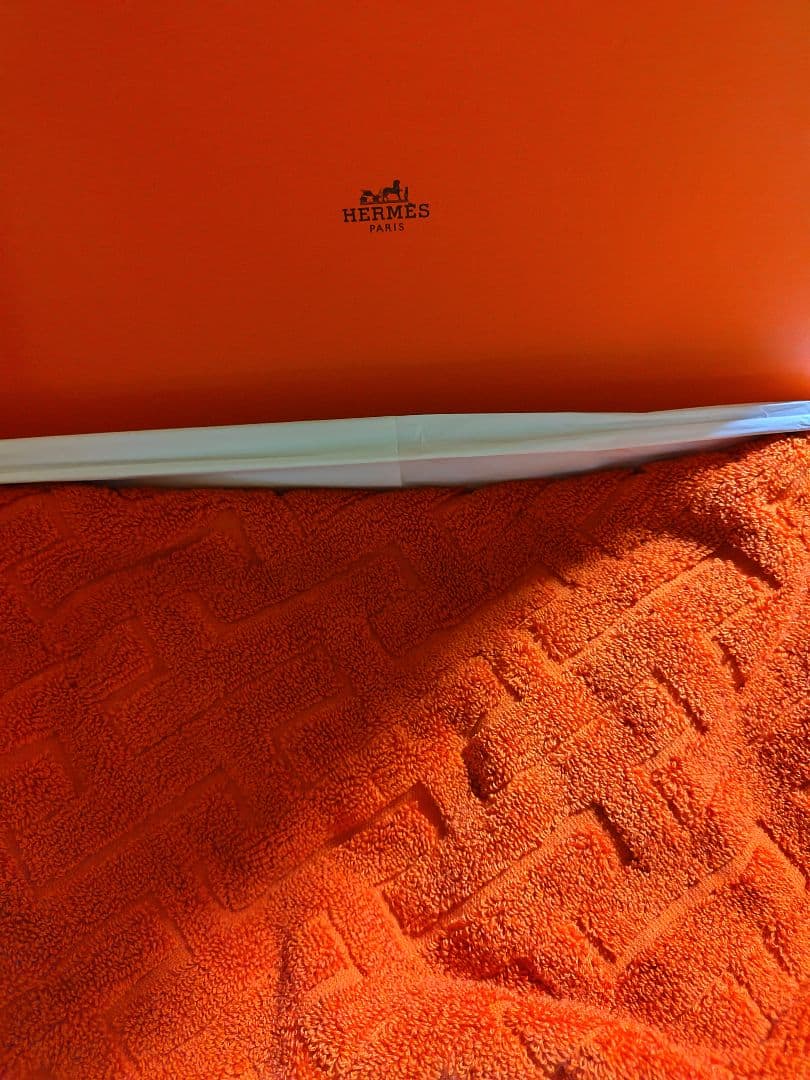 エルメス　タオル　オレンジ
