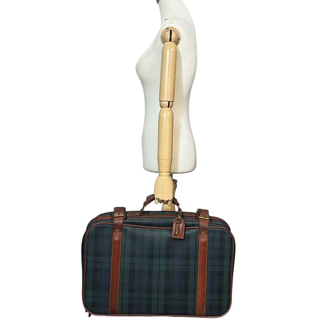 【希少】ラルフローレン トラベルバッグ ブラックウォッチ PVC レザー 大容量