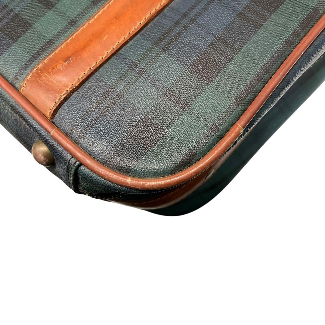 【希少】ラルフローレン トラベルバッグ ブラックウォッチ PVC レザー 大容量