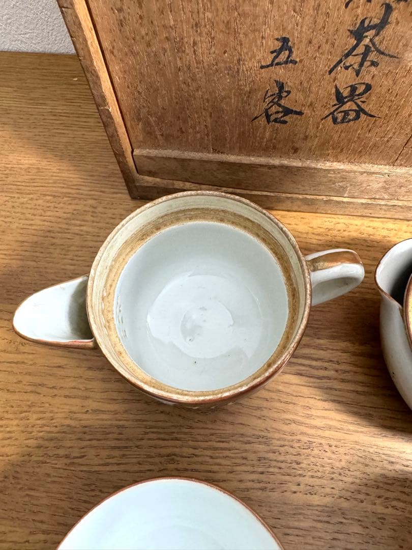 410 訳あり　古九谷煎茶器揃　共箱