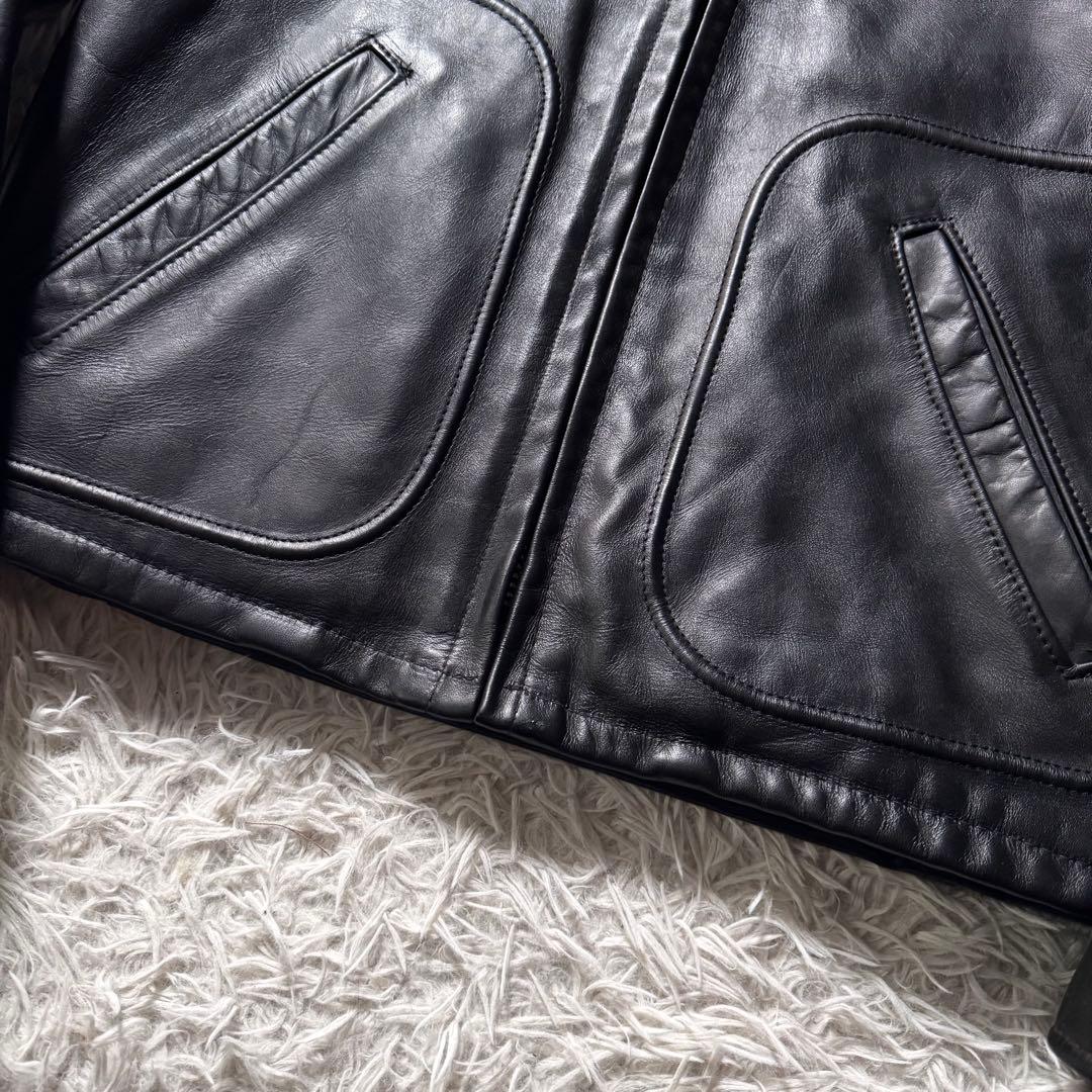 悪*鬼様 美品/廃盤品✨schott トラッカージャケット　652 本革　ブラッ