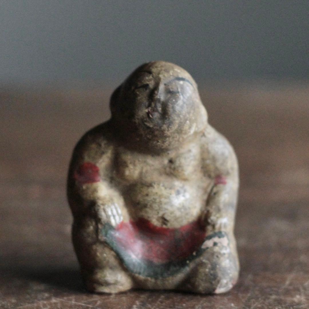 土人形 力士 土俵入り 郷土人形 民芸 古道具 アンティーク