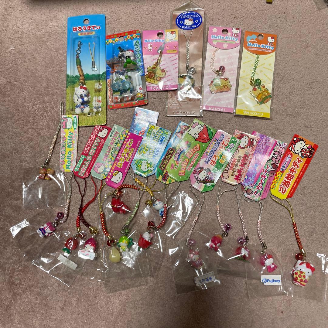 ご当地キティ　根付けストラップ等　20点セット