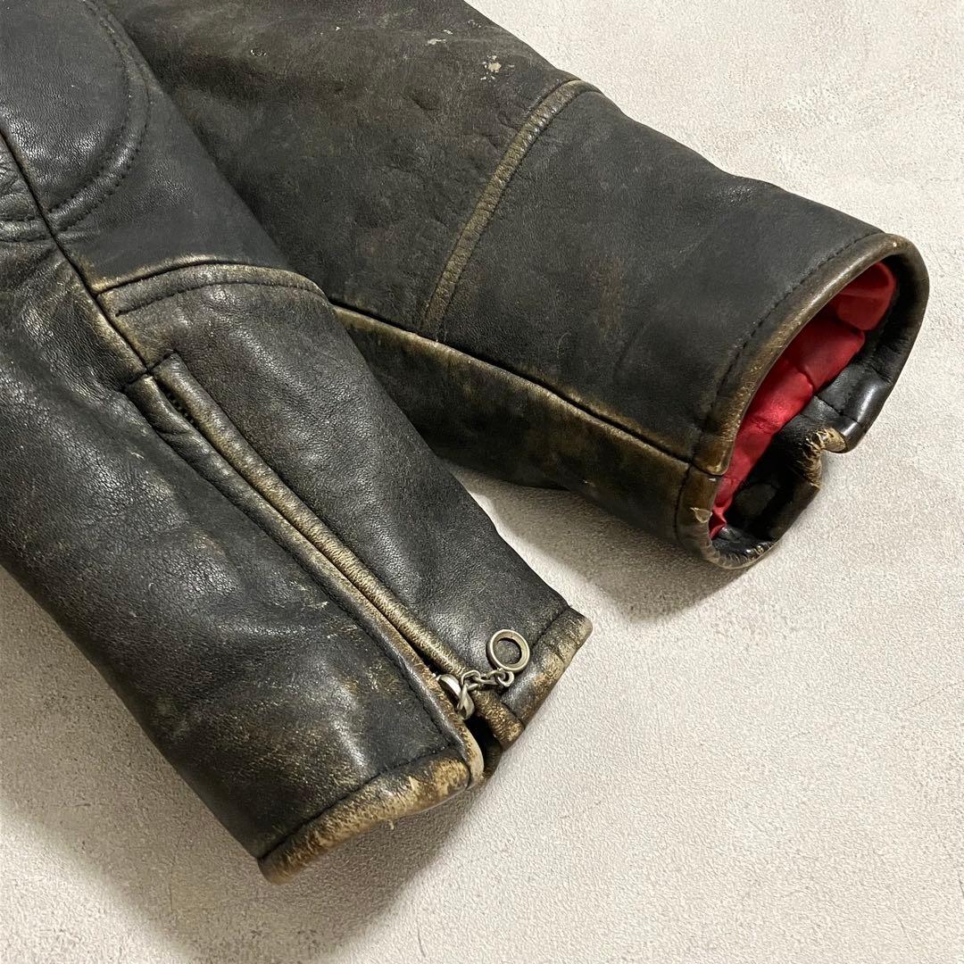 90's DOG FIGHT シングルライダースジャケット ヴィンテージ加工