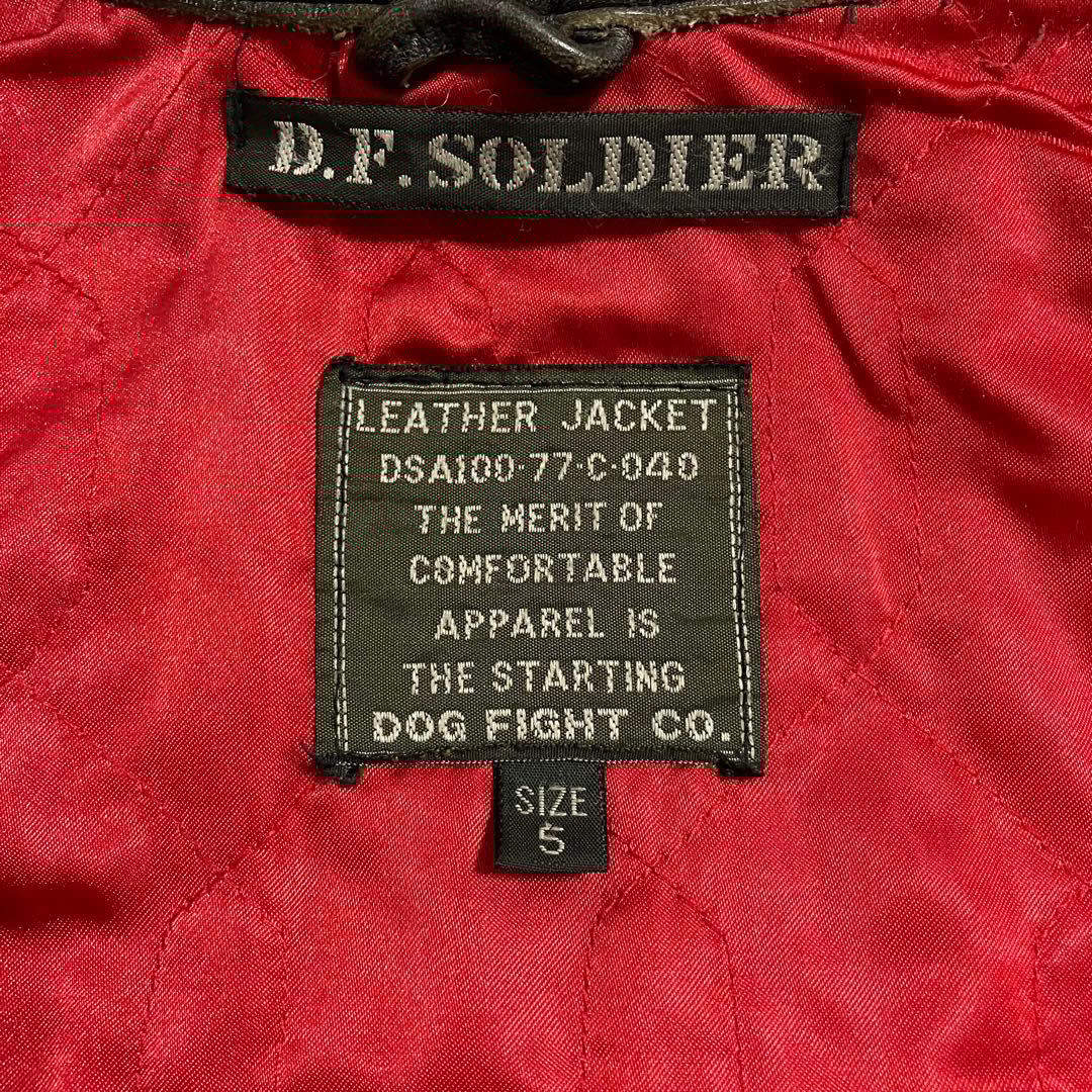 90's DOG FIGHT シングルライダースジャケット ヴィンテージ加工