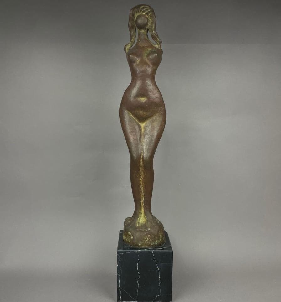 【木内克】◆『 エーゲ海に捧ぐ 』 特大75㎝ ブロンズ像 大理石台付◆