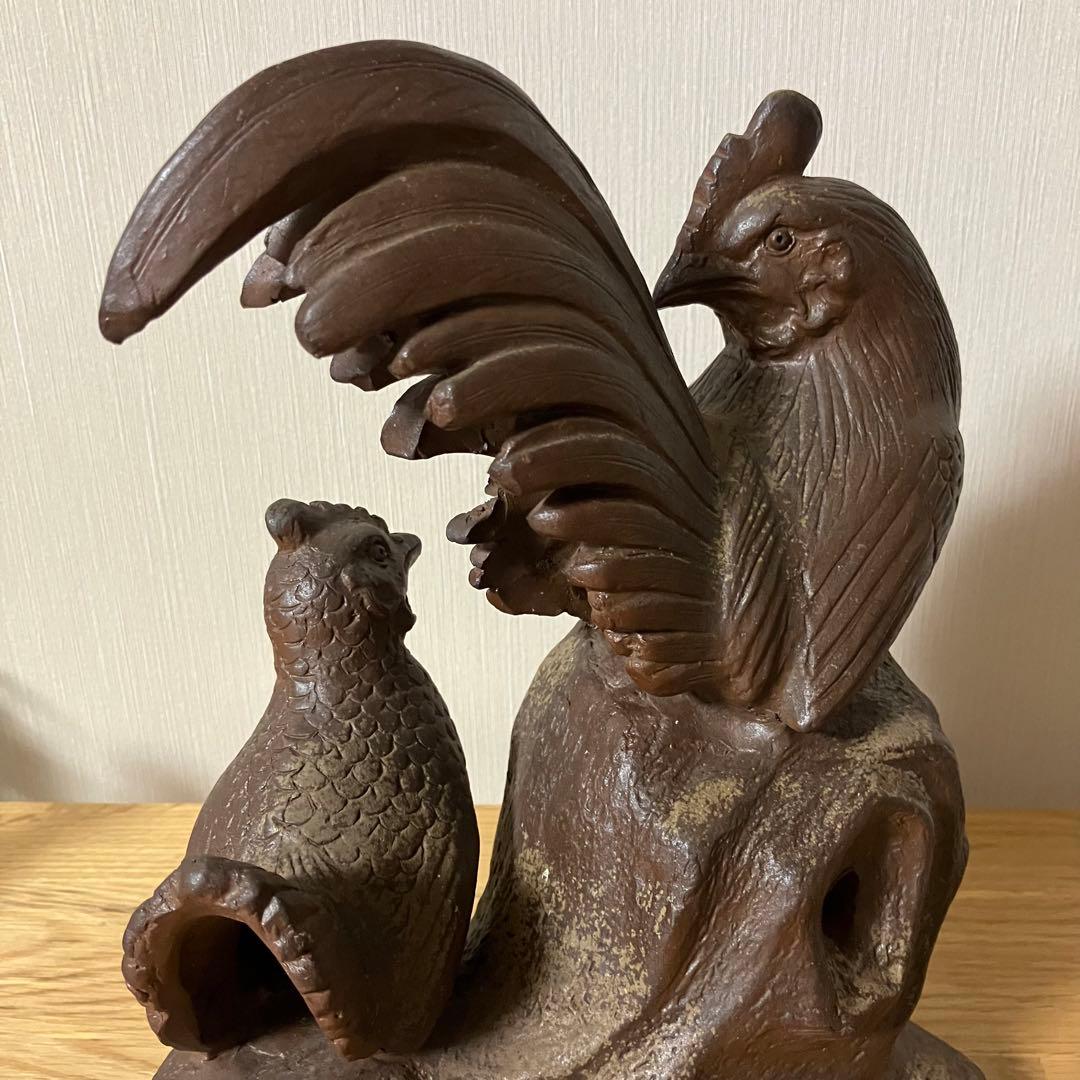 備前焼　鶏　酉　縁起物　置物