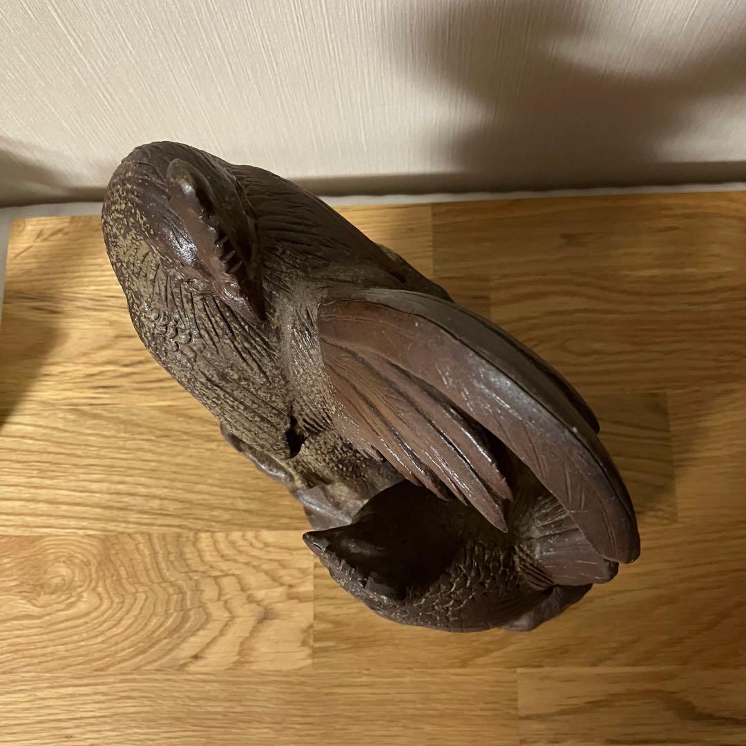 備前焼　鶏　酉　縁起物　置物