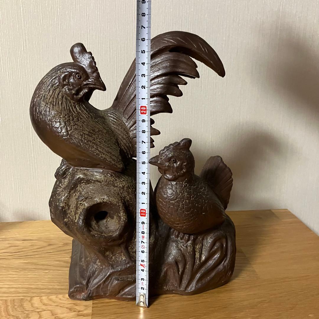 備前焼　鶏　酉　縁起物　置物