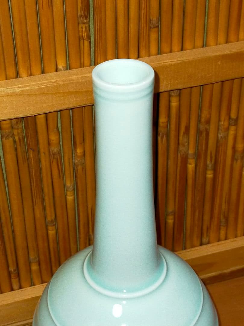 ♥倉島岱山　須恵焼　花入　共箱付き　花器　花瓶　黒田藩磁器御用窯　骨董　古玩