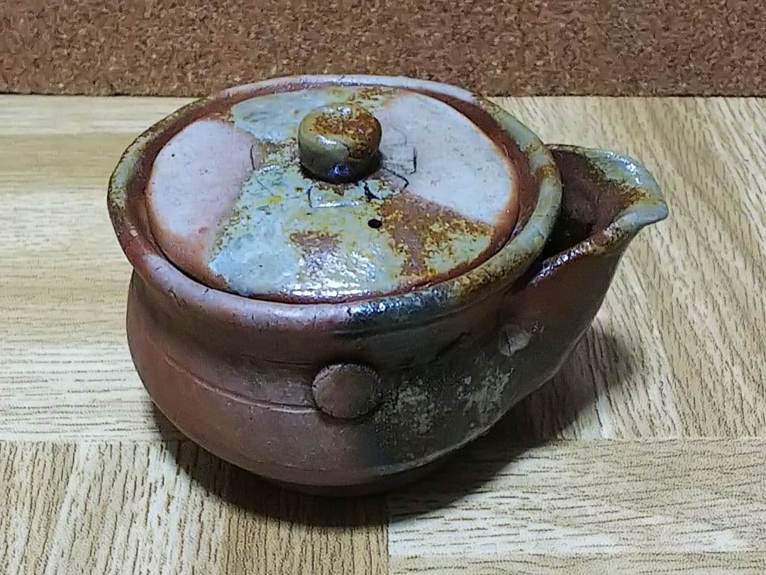 蔵出し品 備前焼 手造宝瓶 作家造 煎茶道具2個