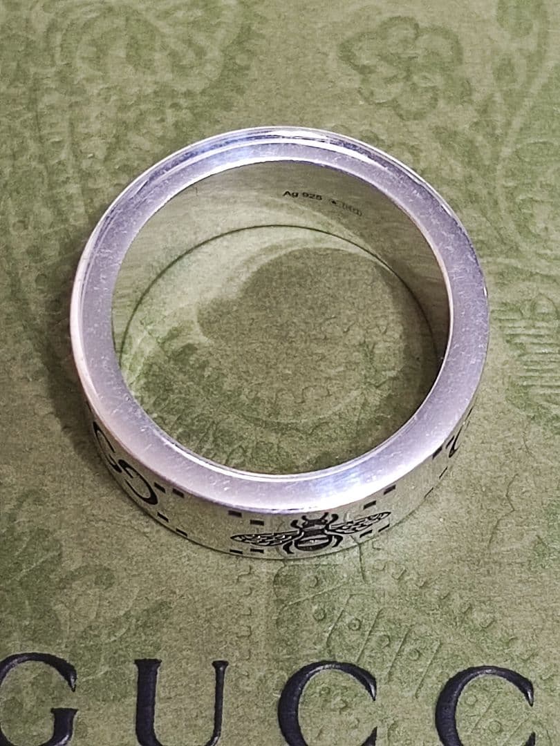 専用　新品 GUCCI グッチ 指輪 シルバー リング GG＆ビー 蜂 18