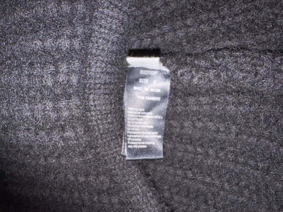 yo biotop カシミヤ100% フライトキャップ ニット帽 ブラック