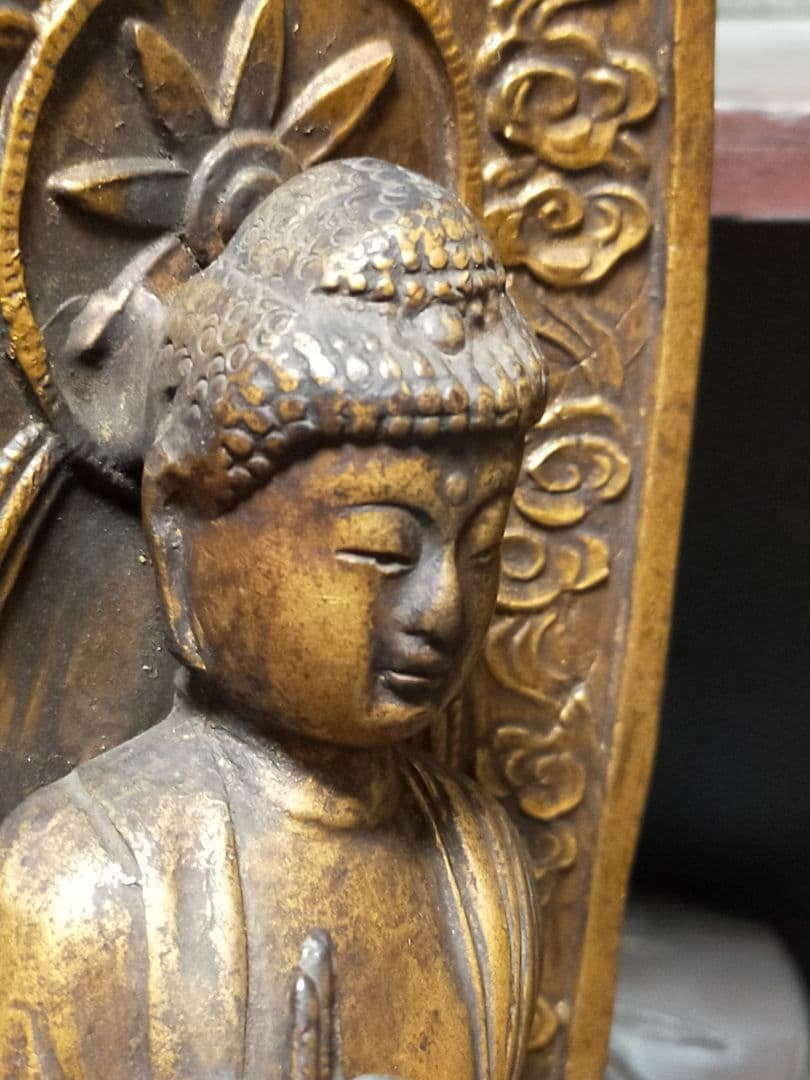 ♥古銅製　仏像　阿弥陀如来　立像　銅製　阿弥陀様　仏壇　観音像　骨董品