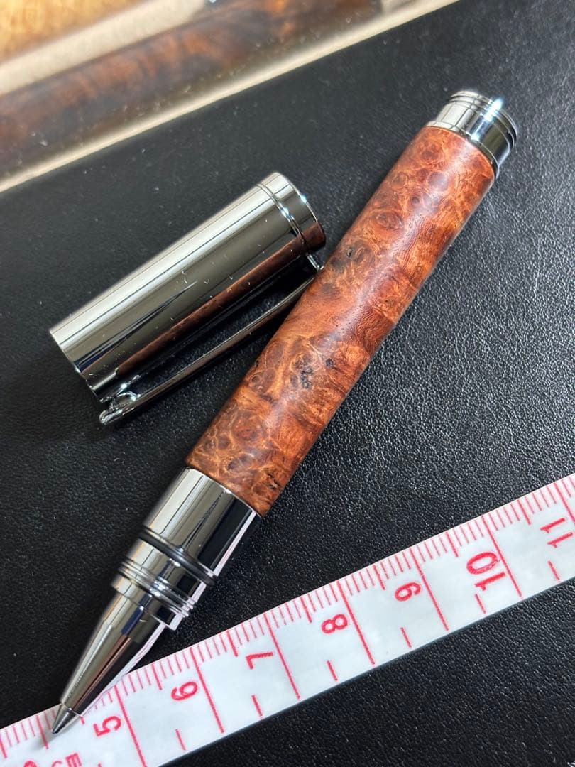 クラフトエー 本カリン 瘤 紅白 ローラーボール craftA ボールペン