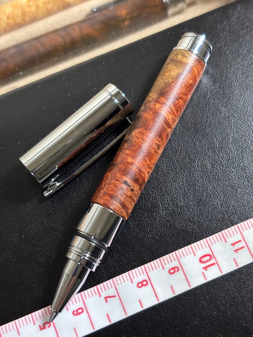 クラフトエー 本カリン 瘤 紅白 ローラーボール craftA ボールペン