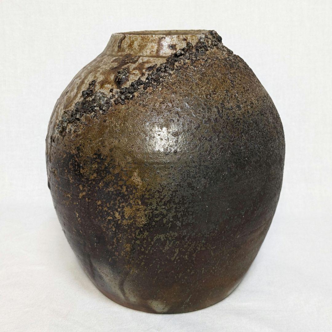 岡山県重要無形文化財 浦上善次 備前焼 壷花入 共箱 花瓶 壺 工芸品 花器