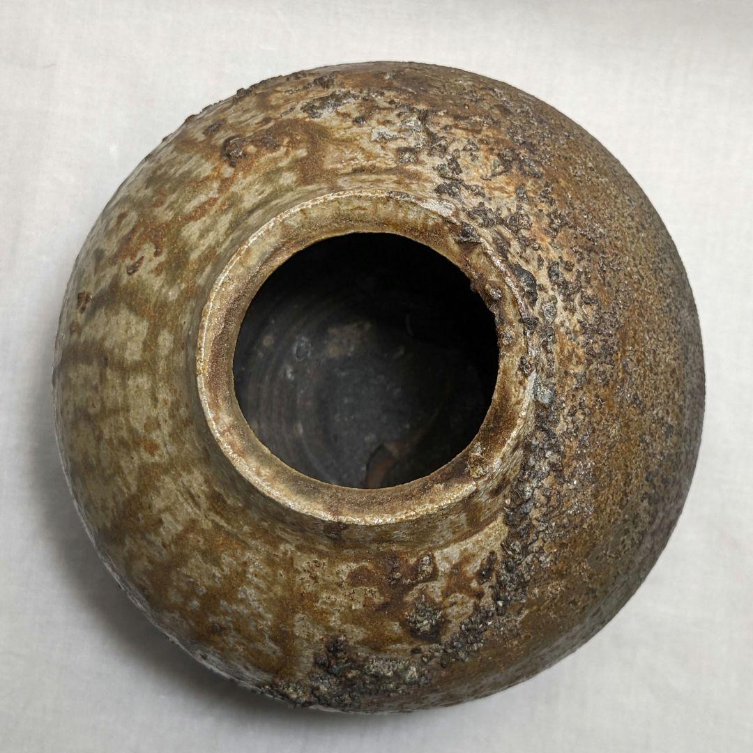 岡山県重要無形文化財 浦上善次 備前焼 壷花入 共箱 花瓶 壺 工芸品 花器