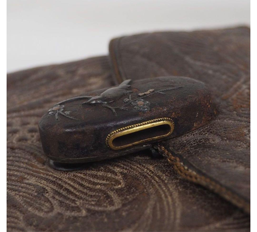 送料無料　上品　喫煙具　純銀製煙管　瑪瑙緒締玉　象嵌金具