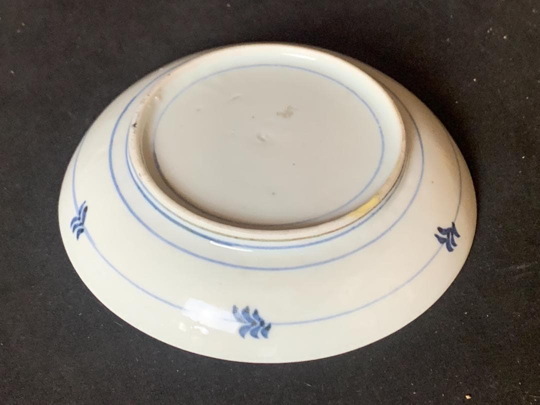 古伊万里 染付 梅図 中皿 江戸中期　藍九谷藍柿右衛門 874