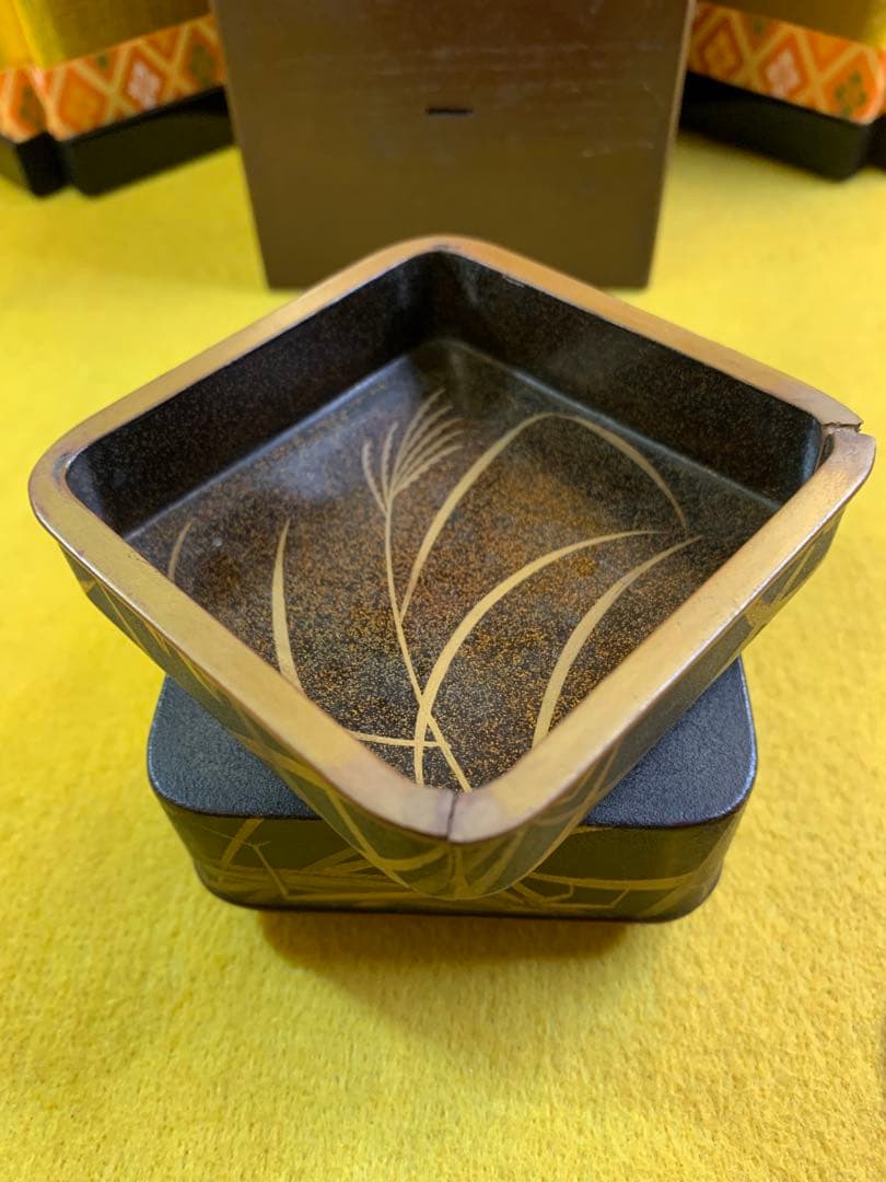 古民家 明治 江戸時代 時代 螺鈿細工 研出し 蒔絵 時代物漆器 古美術 木箱入