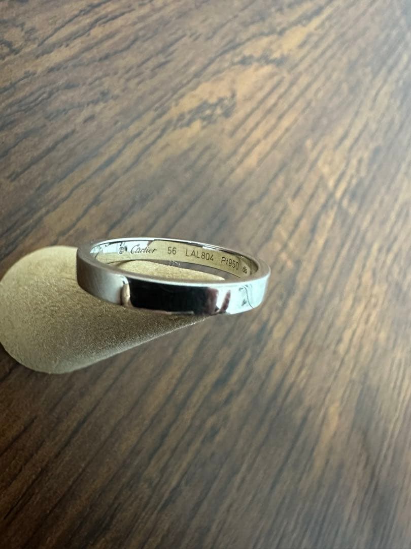 カルティエ リング エングレーブド 56号 Pt950