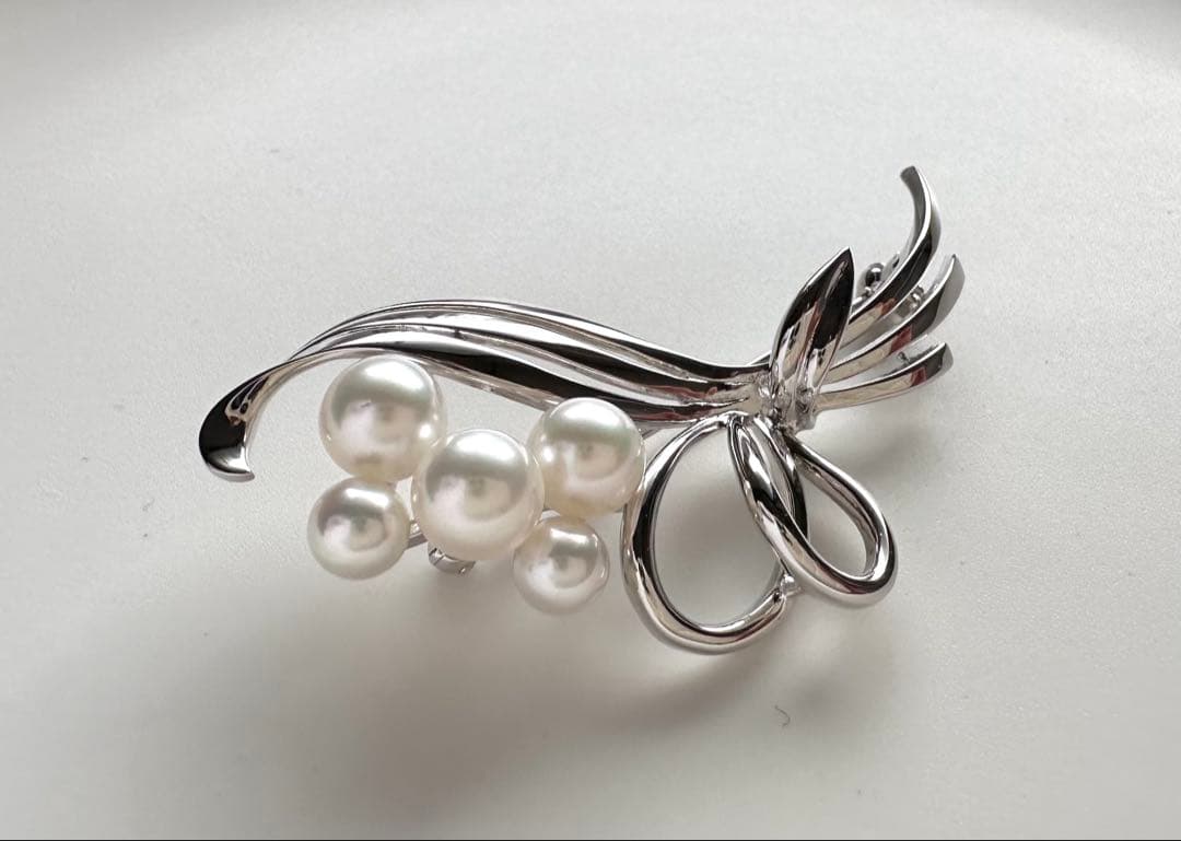 MIKIMOTO アコヤ真珠ブローチ SV