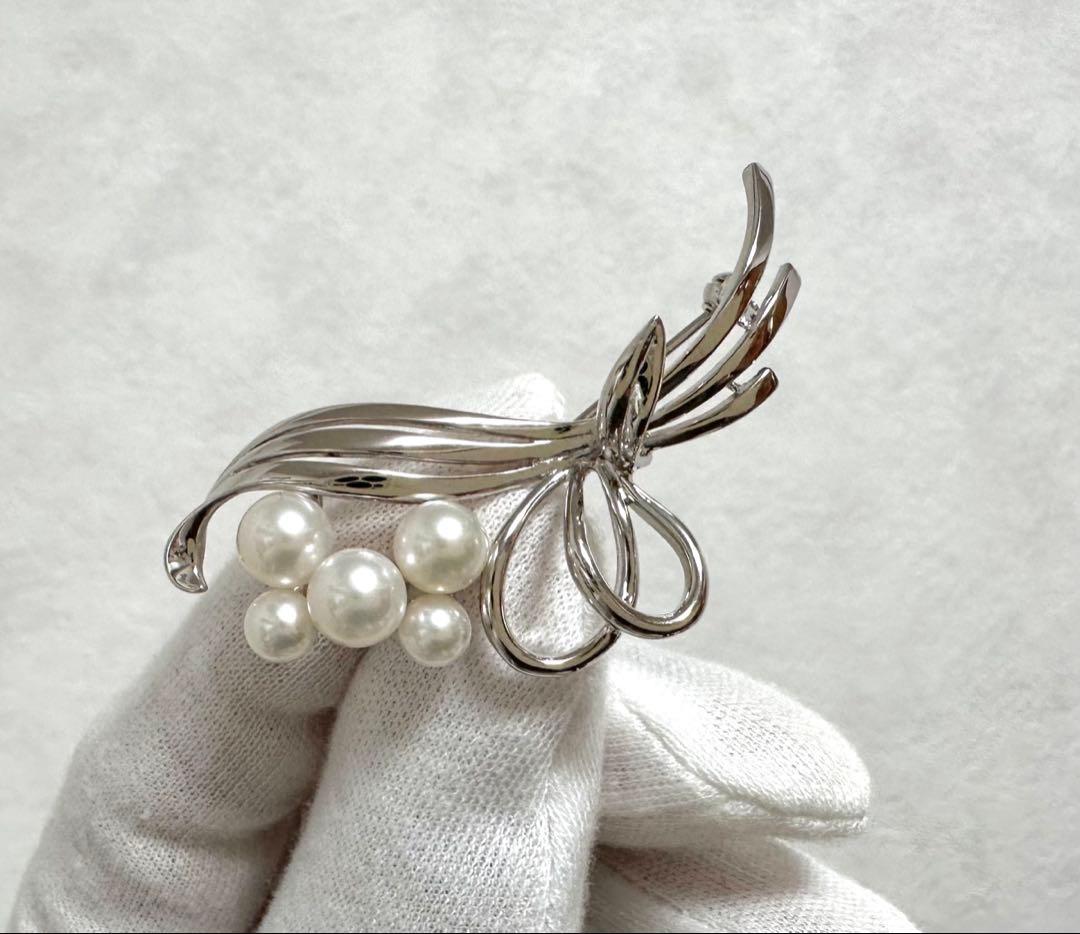 MIKIMOTO アコヤ真珠ブローチ SV