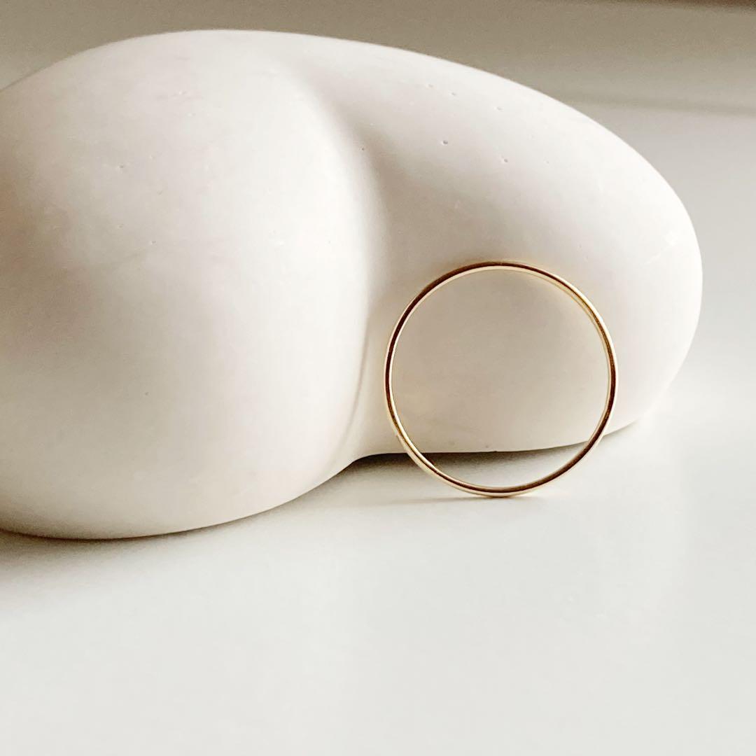 早いもの勝ち！新品 日本製 高品質 18金 K18 リング 15号