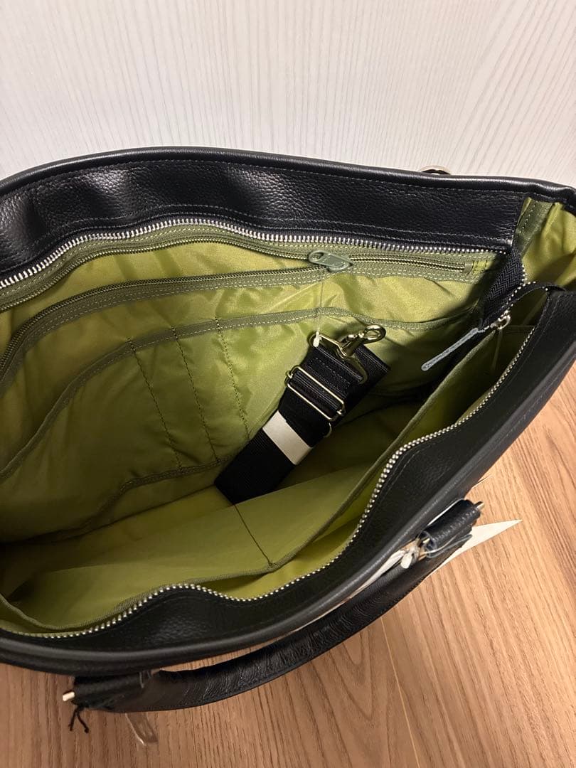 豊岡鞄 牛革　2way ビジネスバッグ A4 トートバッグ 黒色