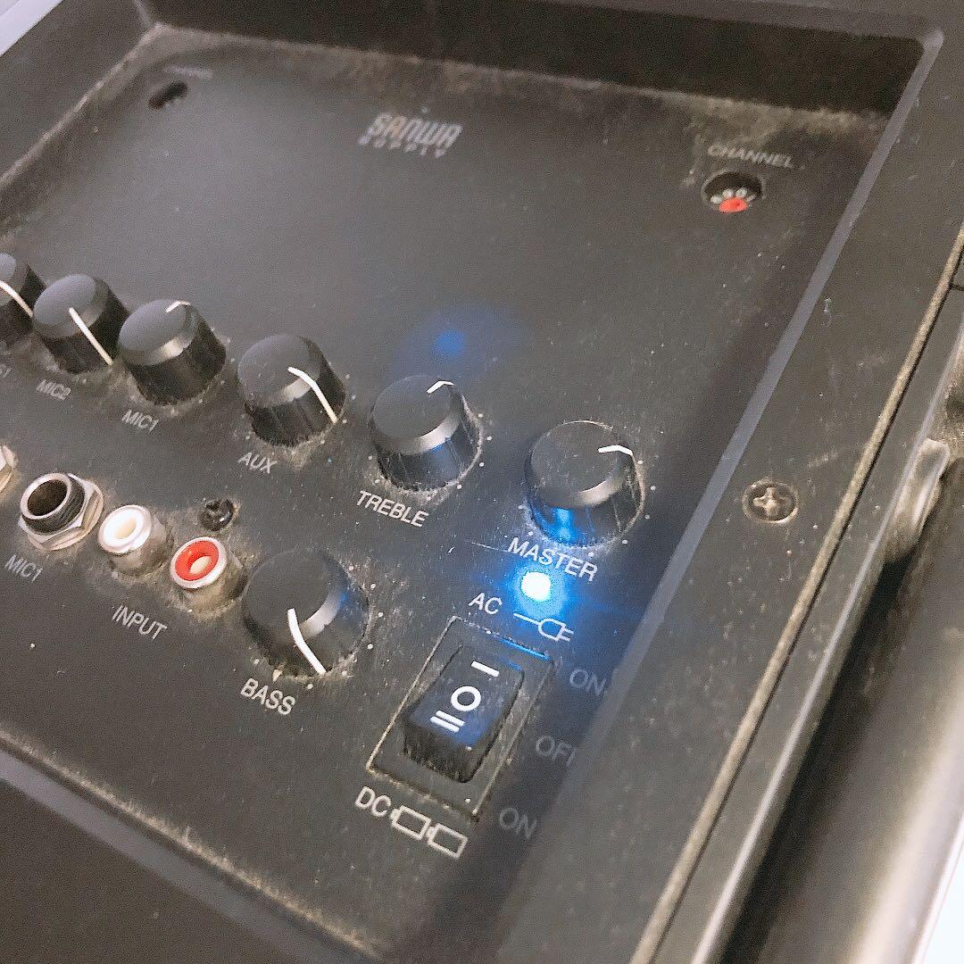通電のみ確認 サンワサプライ ワイヤレス拡声器スピーカー SANWA 中古品