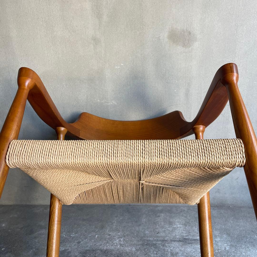 ペーパーコード　ダイニングアームチェア　天然木無垢材