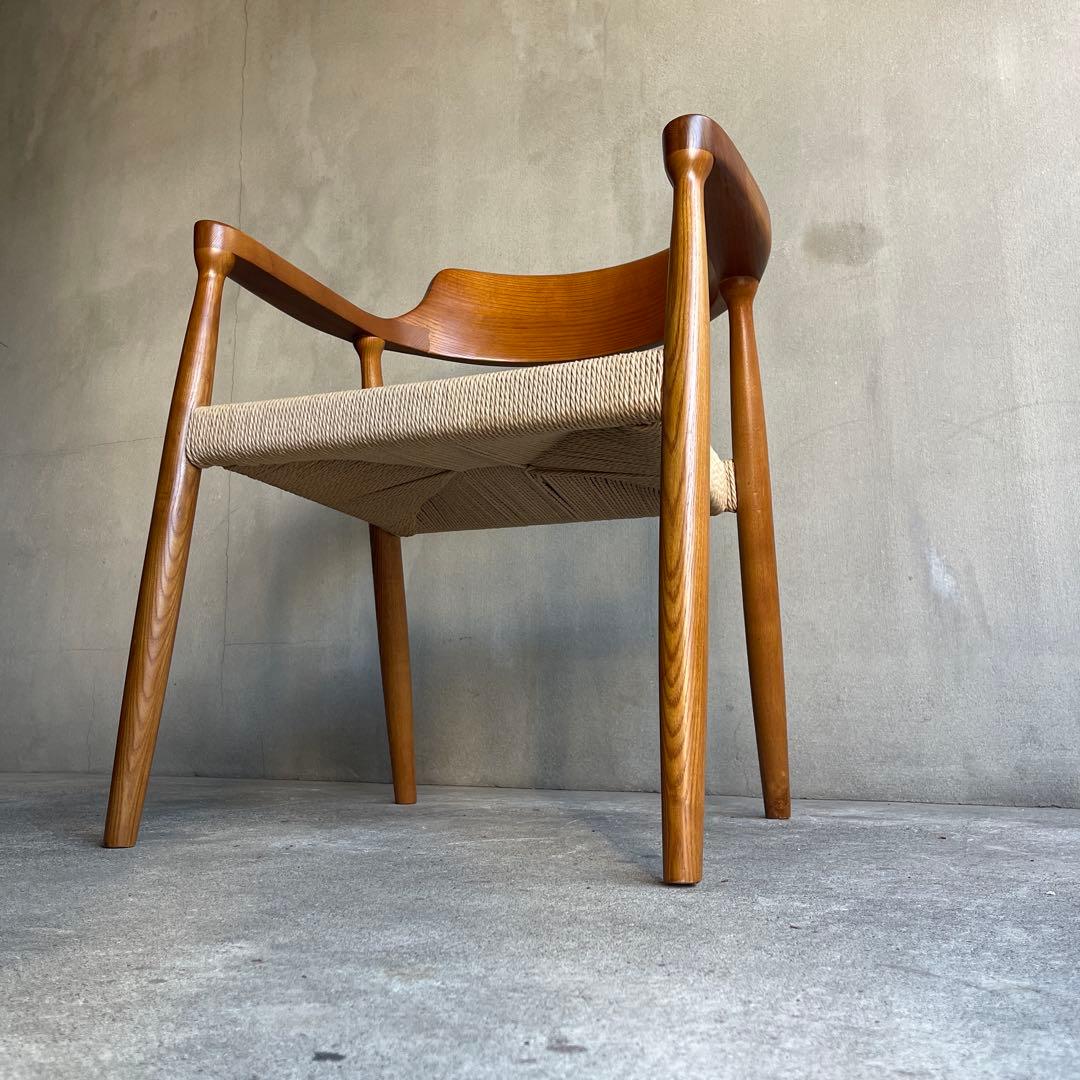 ペーパーコード　ダイニングアームチェア　天然木無垢材