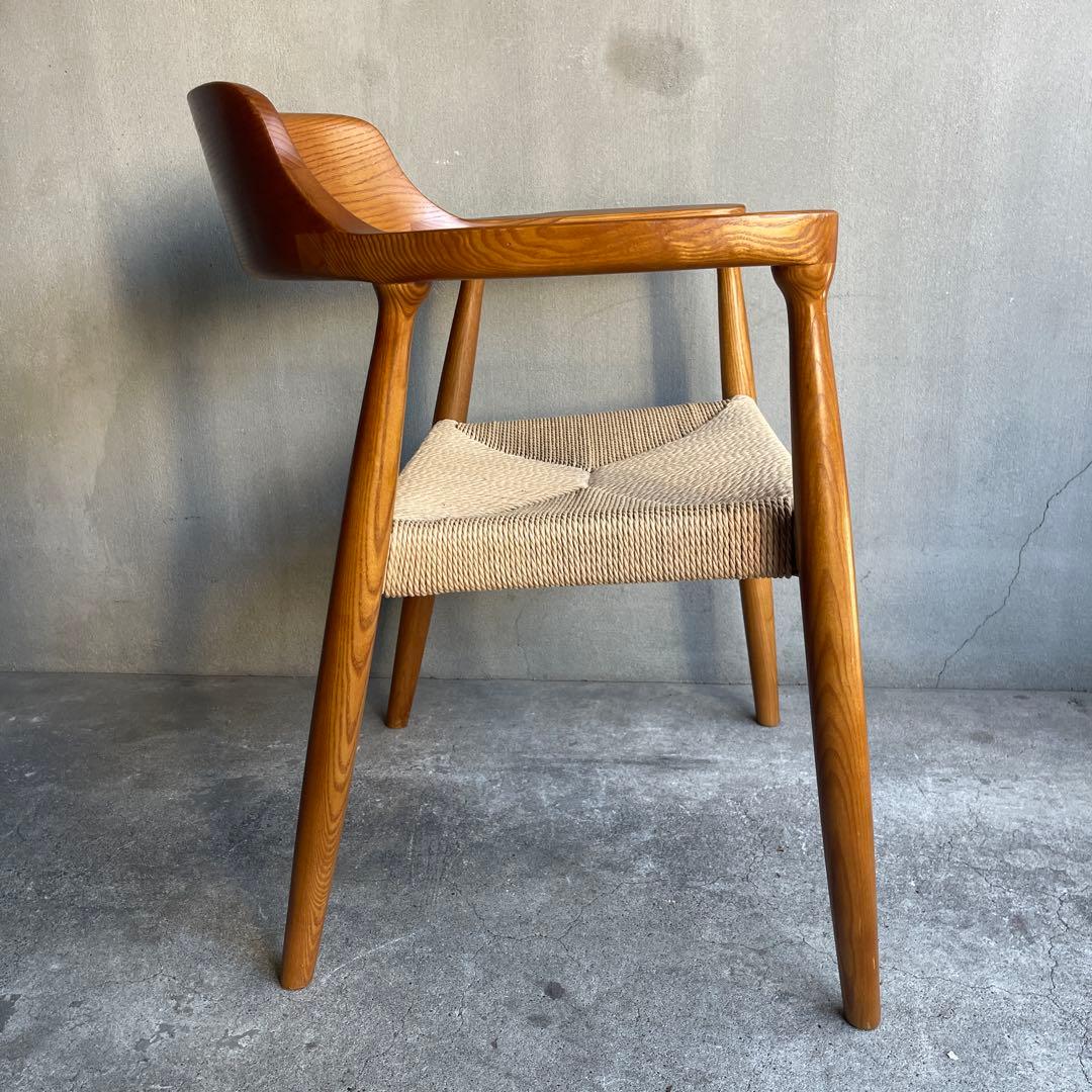 ペーパーコード　ダイニングアームチェア　天然木無垢材